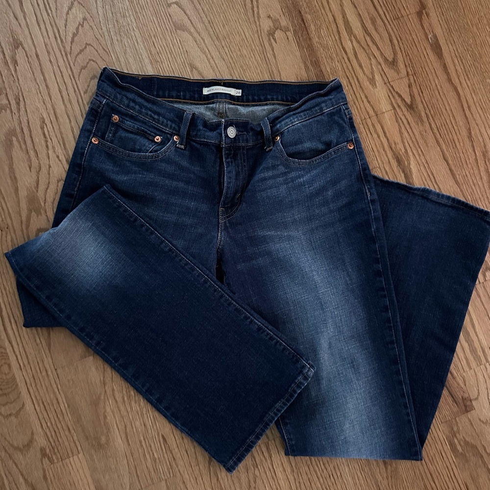 Levi's Women's Dark Indigo Straight Leg Jeans